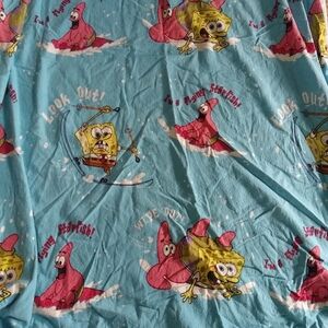 Vintage SpongeBob SquarePants bedsheet Nickelodeon Twin Fitted Patrick Star Y2k